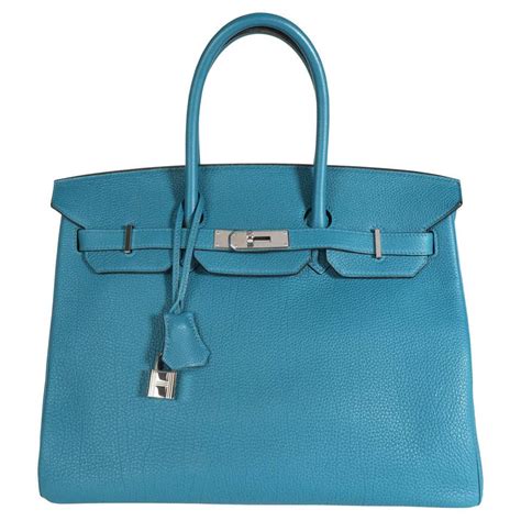 Hermès Birkin 30 Blue Electric Epsom with Palladium Hardware.